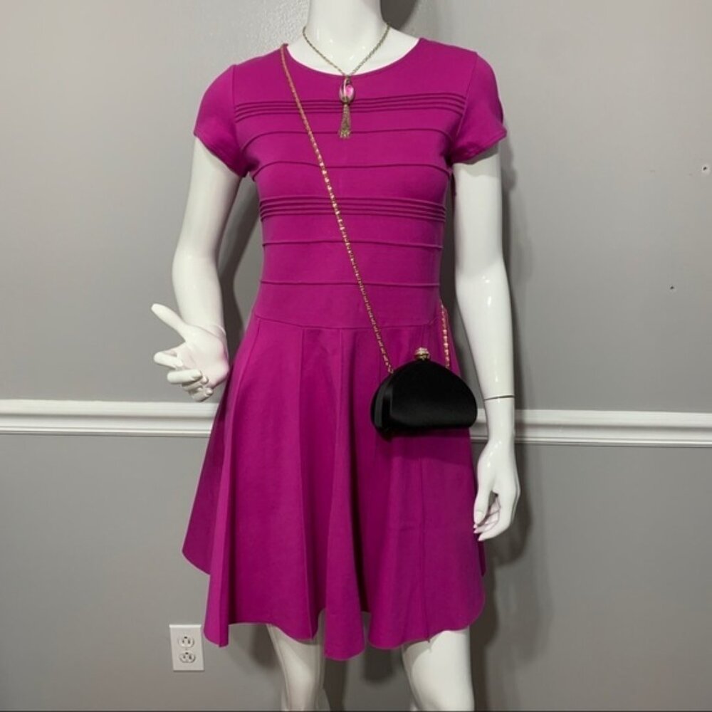 Parker Fuchsia A-line swing dress - M